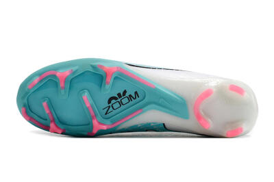 Nike Air Zoom Mercurial Vapor 15 Elite FG Firm Ground Soccer Cleats - White/Blue/Pink