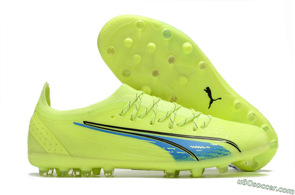 Puma Ultra Ultimate MG Multi Ground Soccer Cleats - Green/Blue/Black 1