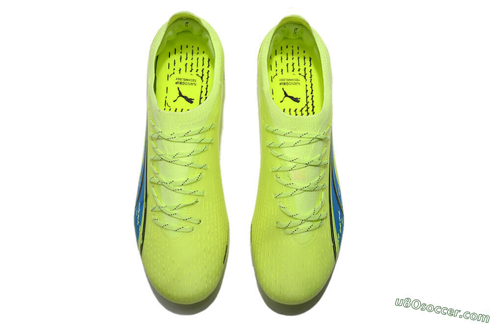 Puma Ultra Ultimate MG Multi Ground Soccer Cleats - Green/Blue/Black 5