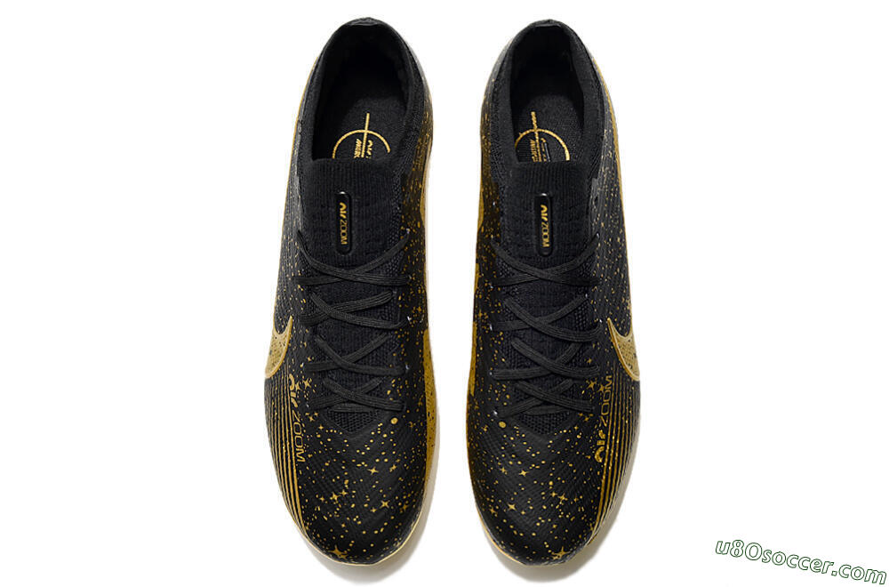 Nike Air Zoom Mercurial Vapor 15 Elite FG Firm Ground Soccer Cleats - Black/Gold 5