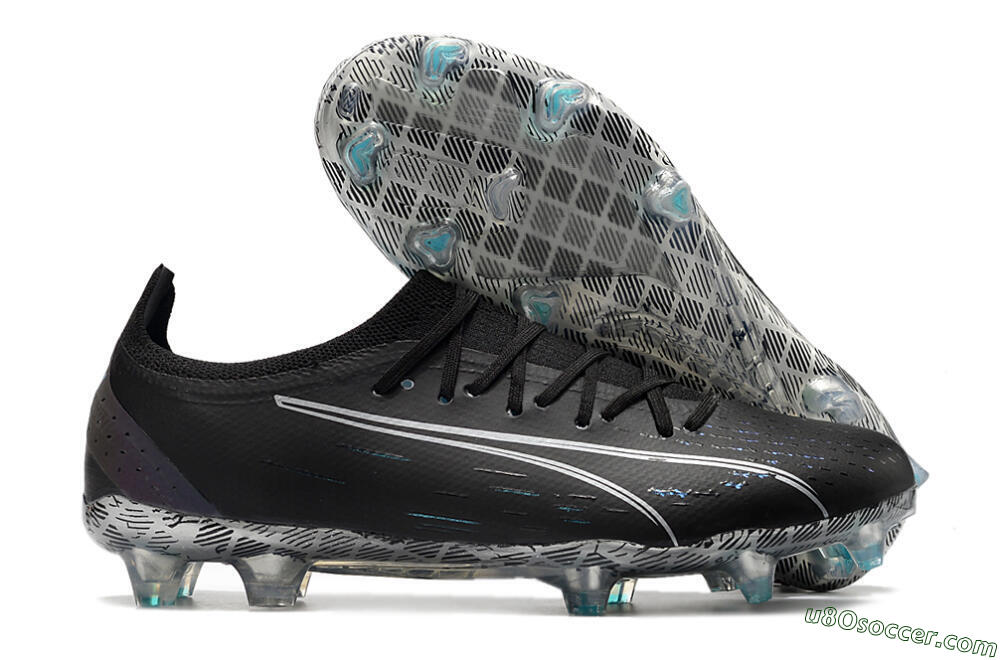 Puma Ultra Ultimate FG Firm Ground Soccer Cleats - Black/White/Blue 1