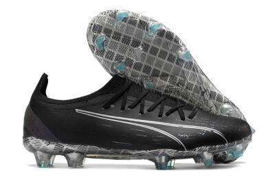 Puma Ultra Ultimate FG Firm Ground Soccer Cleats - Black/White/Blue