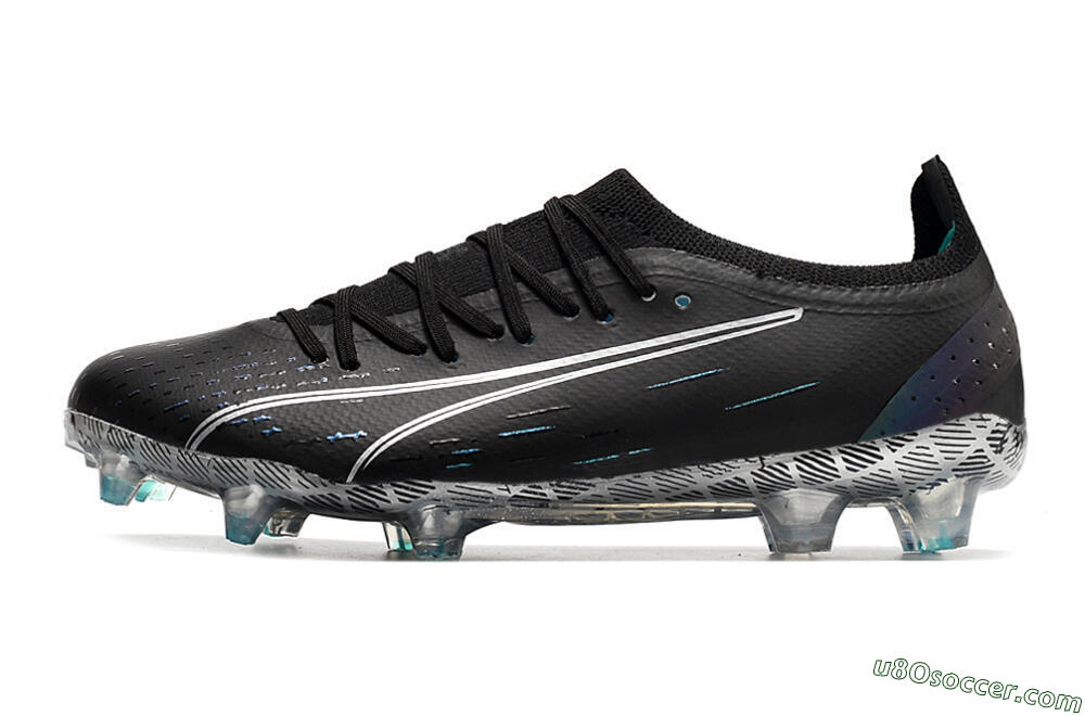 Puma Ultra Ultimate FG Firm Ground Soccer Cleats - Black/White/Blue 2