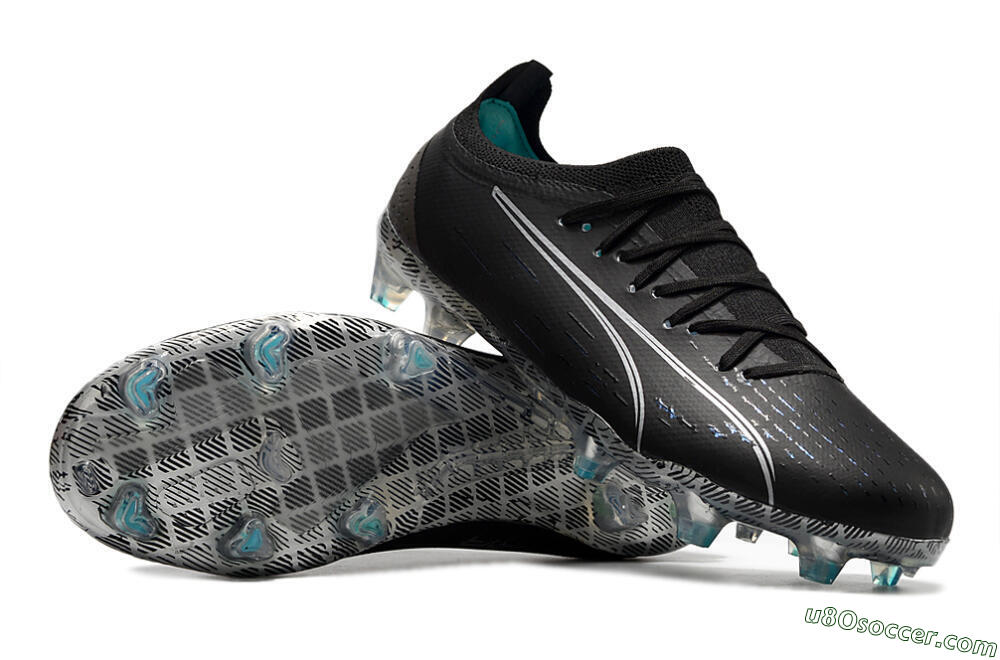 Puma Ultra Ultimate FG Firm Ground Soccer Cleats - Black/White/Blue 3