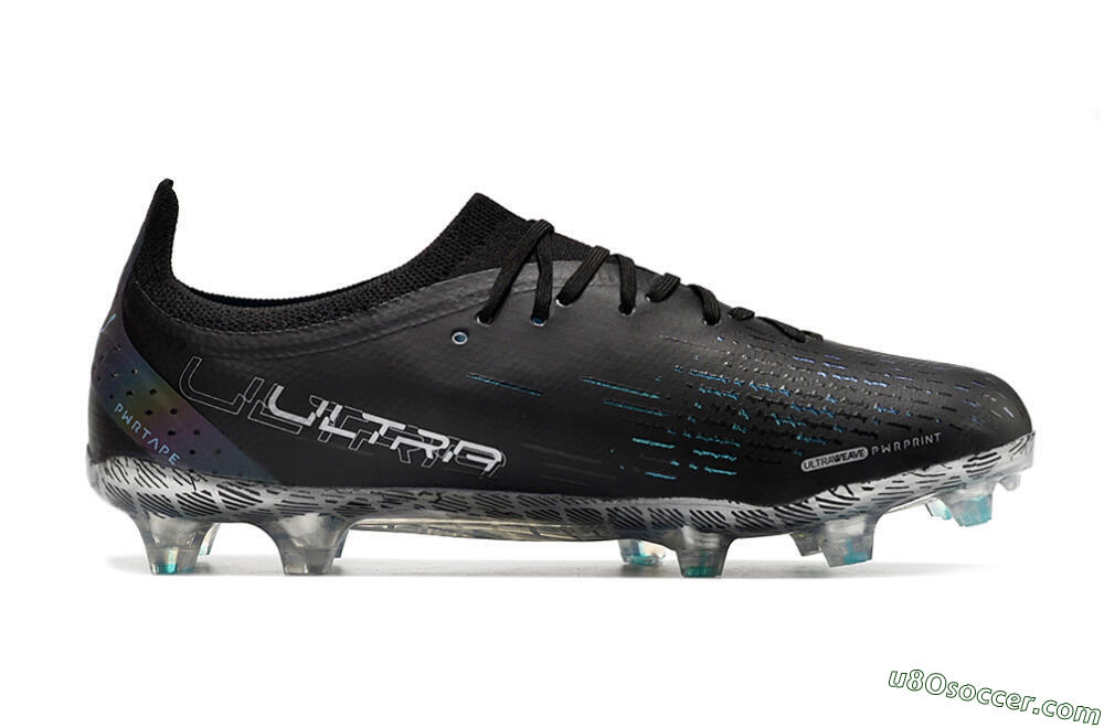 Puma Ultra Ultimate FG Firm Ground Soccer Cleats - Black/White/Blue 4