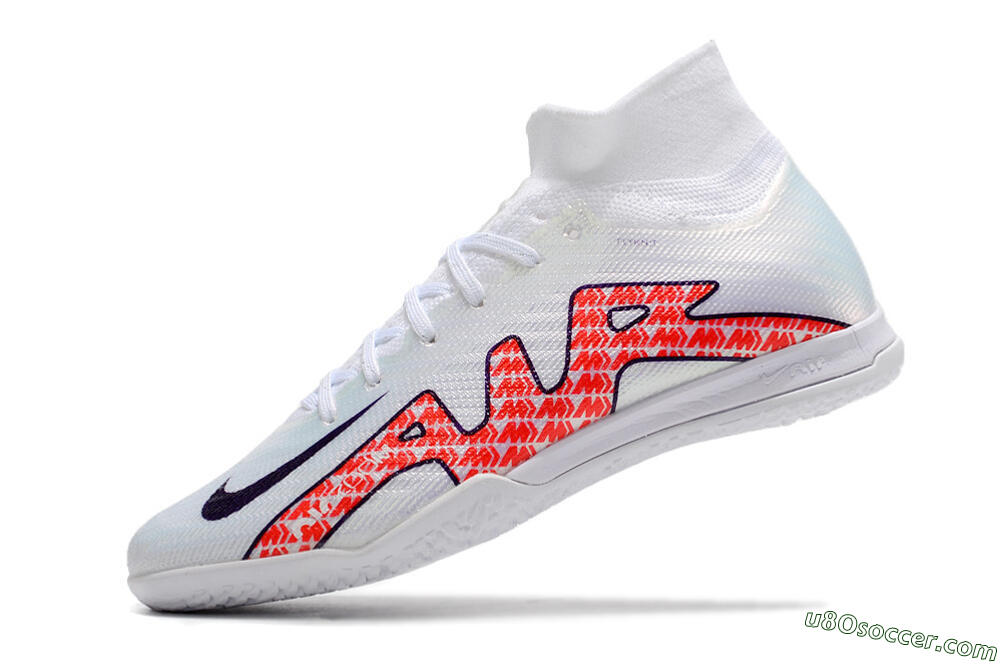 Nike Air Zoom Mercurial Superfly 9 Elite IC Futsal/Indoor Soccer Shoes - White/Red/Black 5