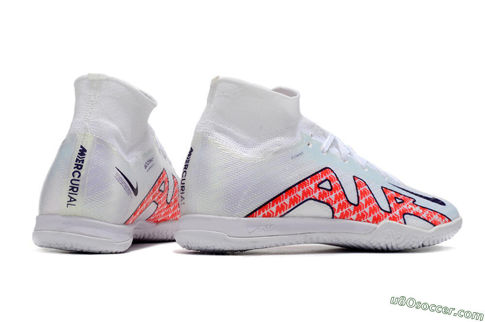 Nike Air Zoom Mercurial Superfly 9 Elite IC Futsal/Indoor Soccer Shoes - White/Red/Black 6
