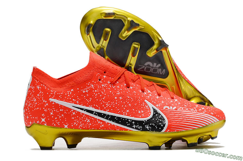 Nike Air Zoom Mercurial Vapor 15 Elite FG Firm Ground Soccer Cleats - Red/Black/White 1