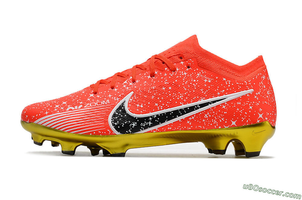 Nike Air Zoom Mercurial Vapor 15 Elite FG Firm Ground Soccer Cleats - Red/Black/White 2