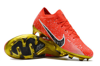 Nike Air Zoom Mercurial Vapor 15 Elite FG Firm Ground Soccer Cleats - Red/Black/White
