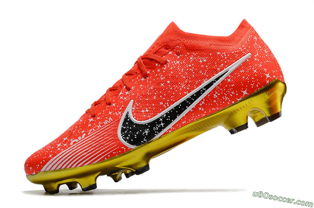 Nike Air Zoom Mercurial Vapor 15 Elite FG Firm Ground Soccer Cleats - Red/Black/White 5