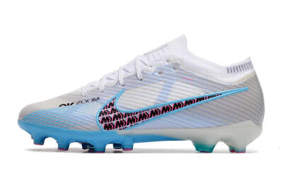 AG Soccer Cleats - White, Blue & Pink Nike Air Zoom