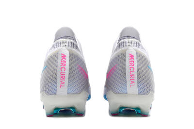 Nike Air Zoom Mercurial Vapor 15 Elite AG Artificial Grass Soccer Cleats - White/Blue/Pink