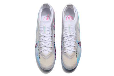 Nike Air Zoom Mercurial Vapor 15 Elite AG Artificial Grass Soccer Cleats - White/Blue/Pink