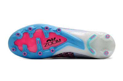 Nike Air Zoom Mercurial Superfly 9 Elite AG Artificial Grass Soccer Cleats - White/Blue/Pink
