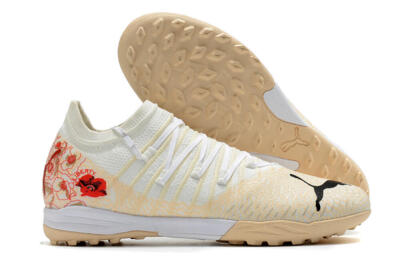 Puma Future Z 1.3 Instinct TF Artificial Turf Soccer Shoes - White/Gold/Red