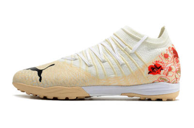 Puma Future Z 1.3 Instinct TF Artificial Turf Soccer Shoes - White/Gold/Red
