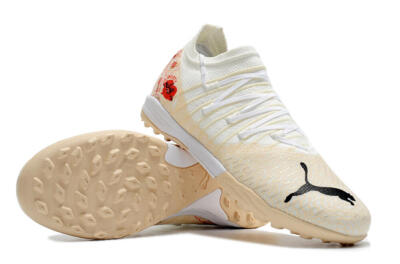 Puma Future Z 1.3 Instinct TF Artificial Turf Soccer Shoes - White/Gold/Red