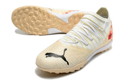 Puma Future Z 1.3 Instinct TF Artificial Turf Soccer Shoes - White/Gold/Red