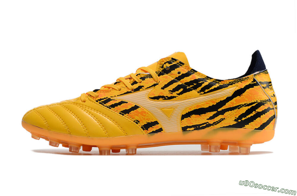 Mizuno Morelia Neo AG Artificial Grass Soccer Cleats - Yellow/Black 2