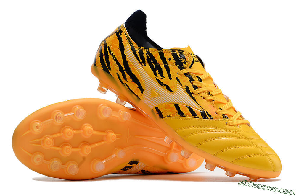 Mizuno Morelia Neo AG Artificial Grass Soccer Cleats - Yellow/Black 3