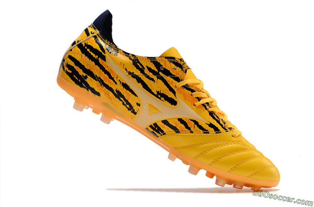 Mizuno Morelia Neo AG Artificial Grass Soccer Cleats - Yellow/Black 4