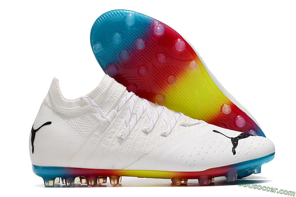 Puma Future Z 1.3 Instinct MG Multi Ground Soccer Cleats - White/Black 1