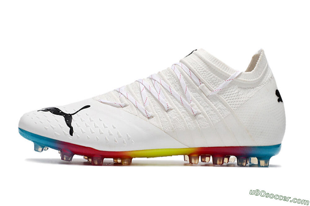 Puma Future Z 1.3 Instinct MG Multi Ground Soccer Cleats - White/Black 2