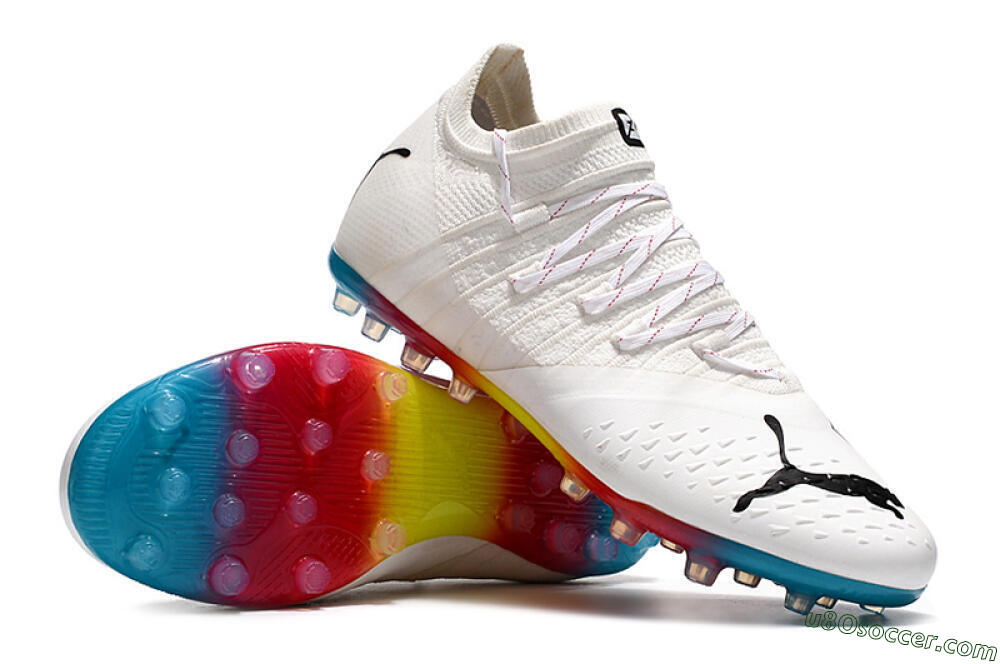 Puma Future Z 1.3 Instinct MG Multi Ground Soccer Cleats - White/Black 4