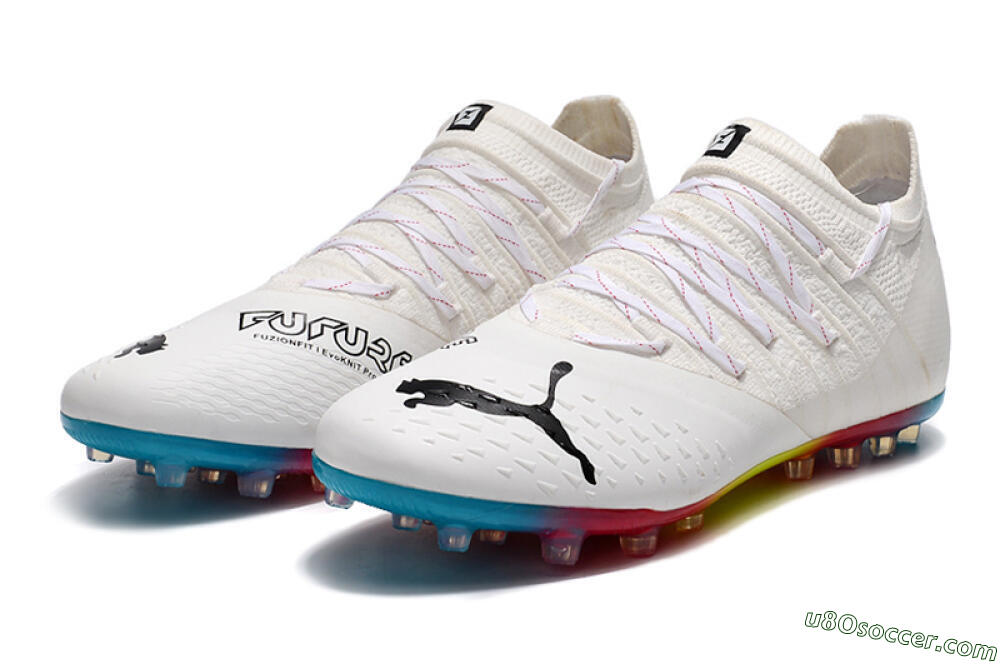 Puma Future Z 1.3 Instinct MG Multi Ground Soccer Cleats - White/Black 5