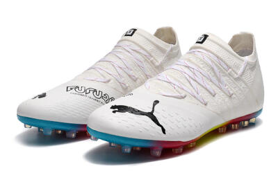 Puma Future Z 1.3 Instinct MG Multi Ground Soccer Cleats - White/Black