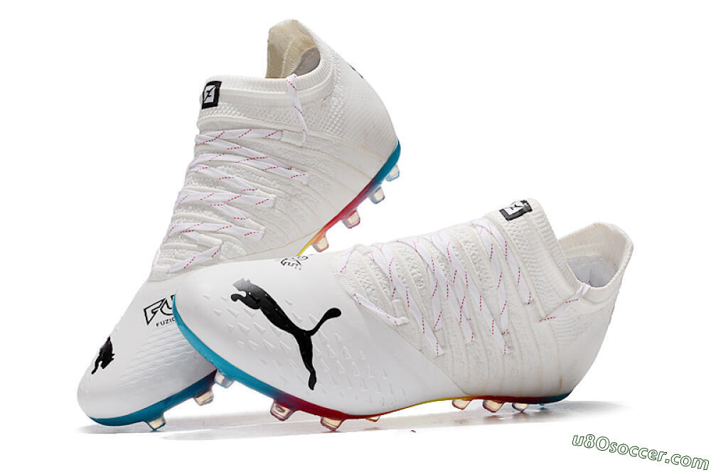 Puma Future Z 1.3 Instinct MG Multi Ground Soccer Cleats - White/Black 6