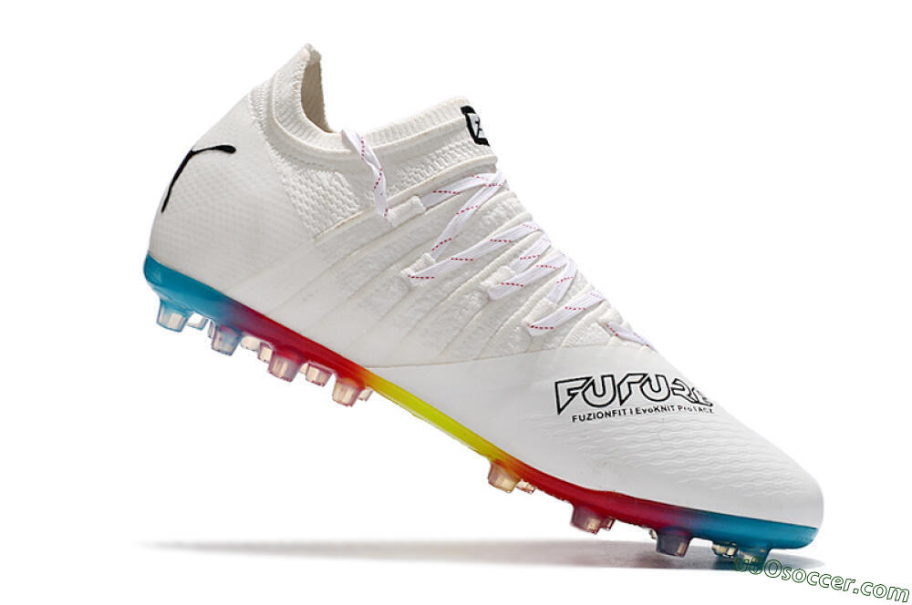 Puma Future Z 1.3 Instinct MG Multi Ground Soccer Cleats - White/Black 7