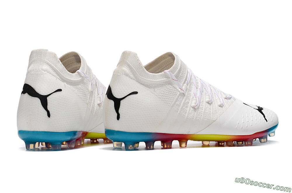 Puma Future Z 1.3 Instinct MG Multi Ground Soccer Cleats - White/Black 9