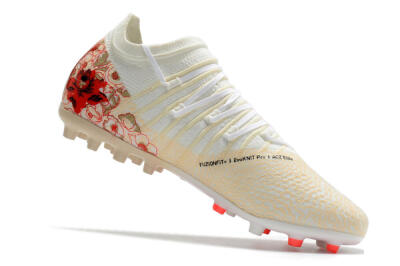 Puma Future Z 1.3 Instinct MG Multi Ground Soccer Cleats - White/Gold/RED