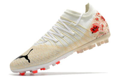 Puma Future Z 1.3 Instinct MG Multi Ground Soccer Cleats - White/Gold/RED