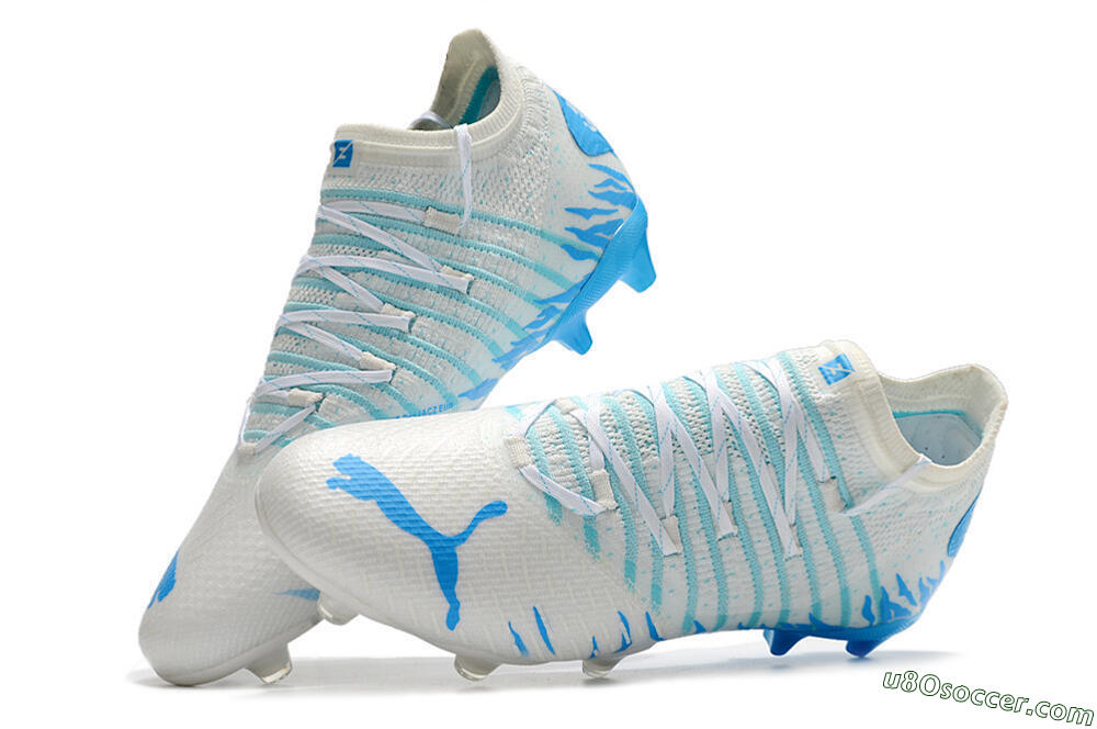Puma Future Z 1.3 FG Firm Ground Soccer Cleats - White/Blue 6