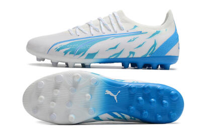 Puma Ultra Ultimate MG Multi Ground Soccer Cleats - White/Blue