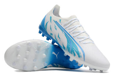 Puma Ultra Ultimate MG Multi Ground Soccer Cleats - White/Blue