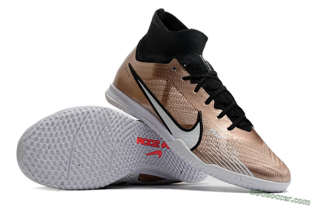Nike Mercurial Superfly 9 Elite IC Futsal/Indoor Soccer Shoes - Gold/Black/White 3