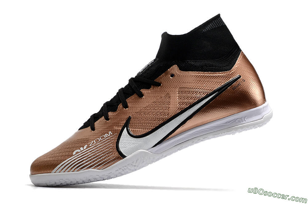 Nike Mercurial Superfly 9 Elite IC Futsal/Indoor Soccer Shoes - Gold/Black/White 5