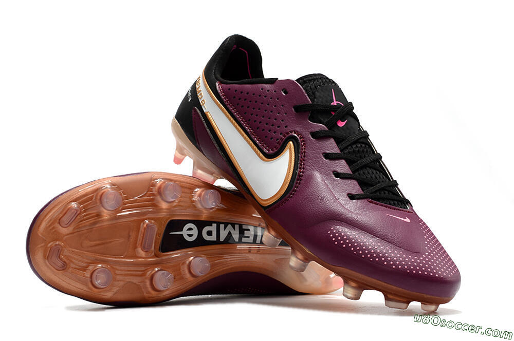 Nike Tiempo Legend 9 Elite FG Firm Ground Soccer Cleats - Red/Black/White 4