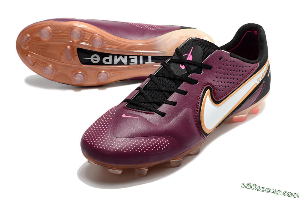 Nike Tiempo Legend 9 Elite FG Firm Ground Soccer Cleats - Red/Black/White 3