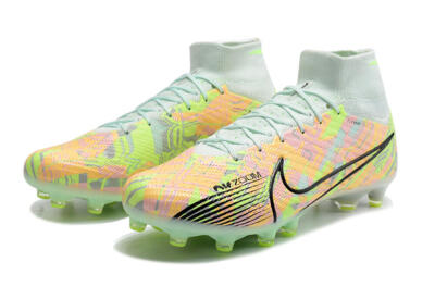 Nike Air Zoom Mercurial Superfly 9 Elite AG Artificial Grass Soccer Cleats - Green/Orange