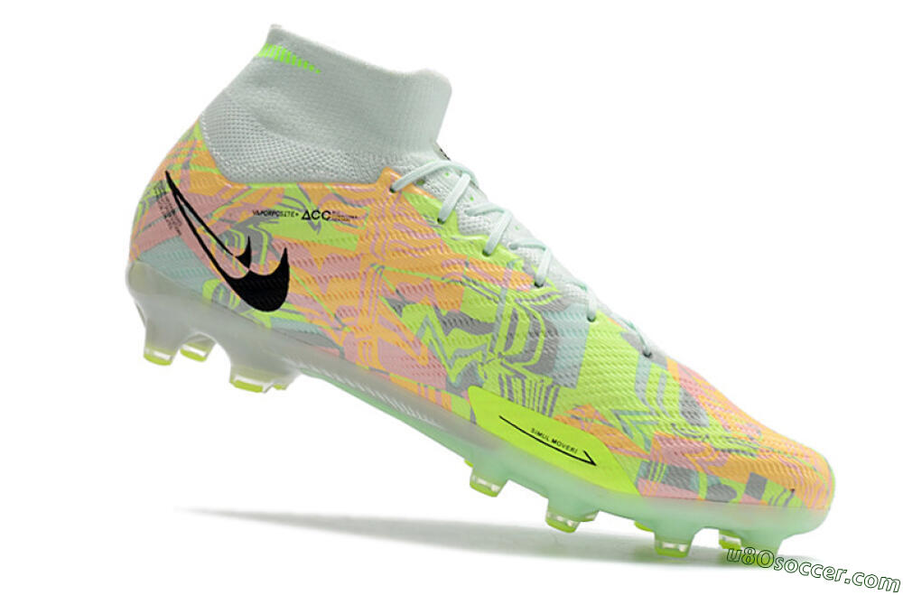 Nike Air Zoom Mercurial Superfly 9 Elite AG Artificial Grass Soccer Cleats - Green/Orange 7