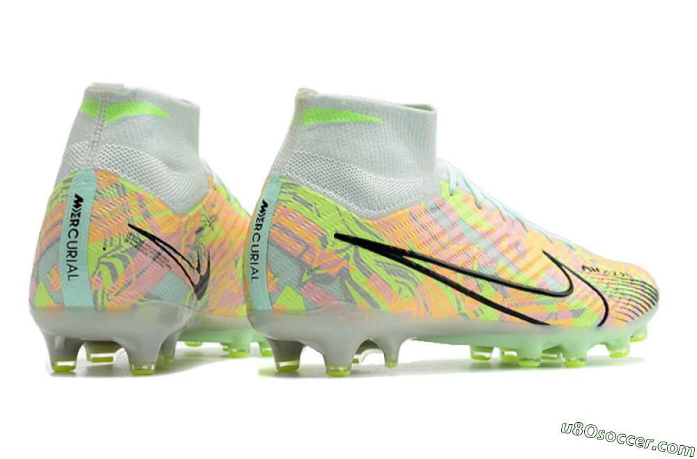 Nike Air Zoom Mercurial Superfly 9 Elite AG Artificial Grass Soccer Cleats - Green/Orange 9