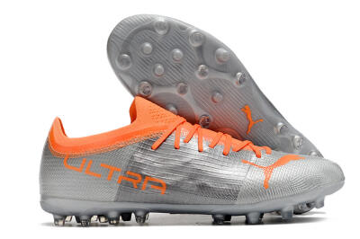 Puma Ultra 1.4 MG Multi Ground Soccer Cleats - Silver/Orange