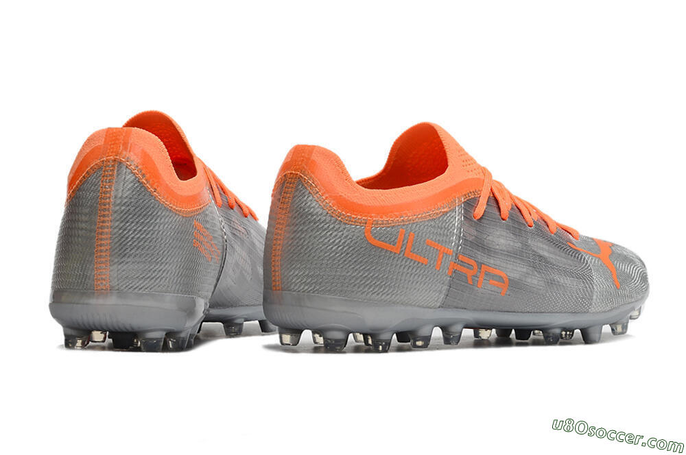 Puma Ultra 1.4 MG Multi Ground Soccer Cleats - Silver/Orange 6
