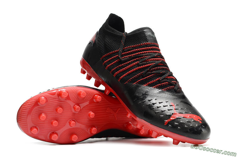 Puma Future Z 1.3 MG Multi Ground Soccer Cleats - Black/Red 3