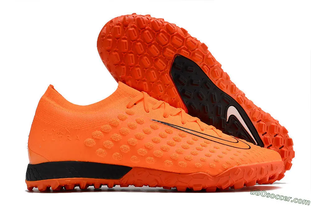 Orange and Black TF Soccer Shoes: Nike Phantom Ultra Venom